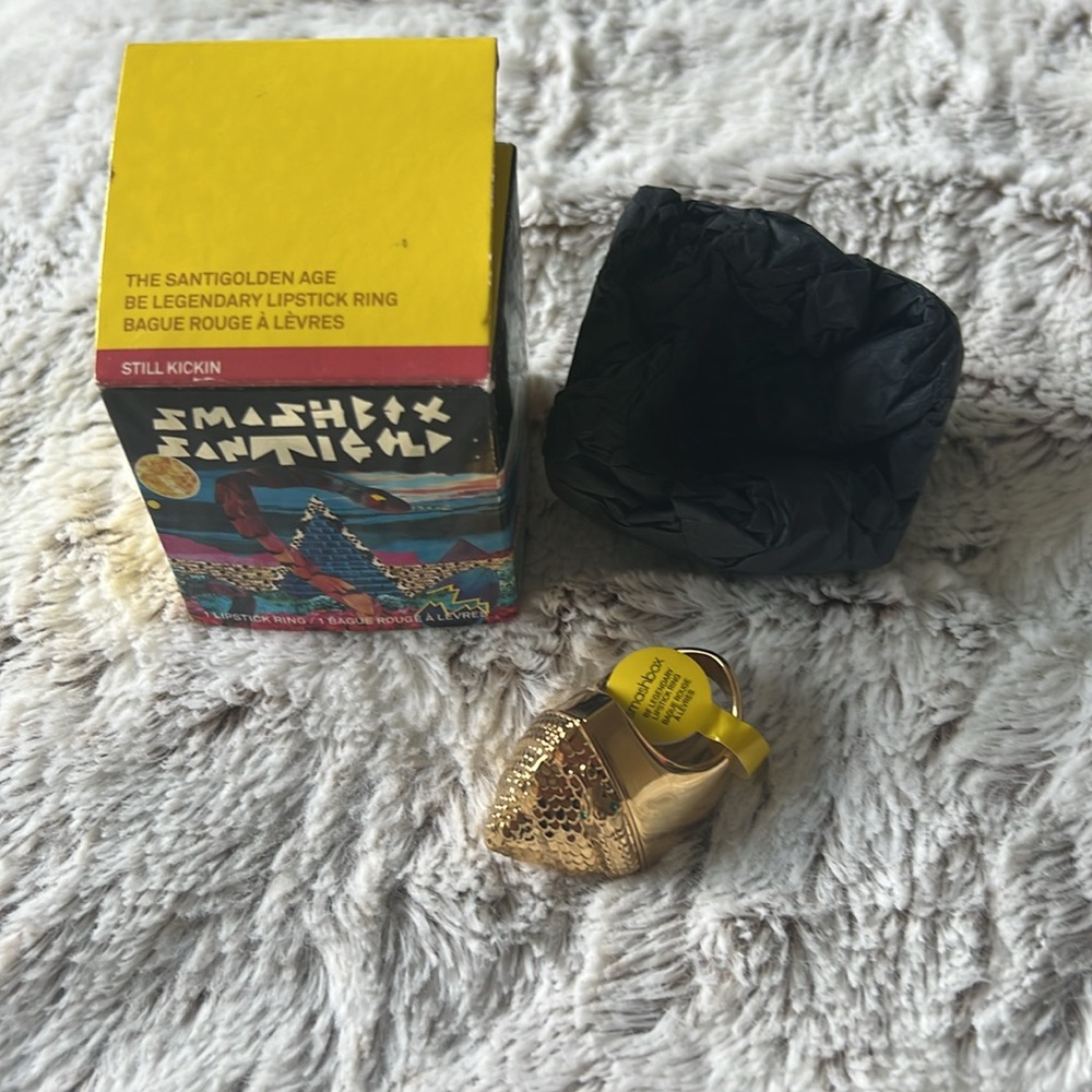 SMASHBOX Santigolden Age Be Legendary lipstick ring in Still Kickin NWT - Picture 3 of 5